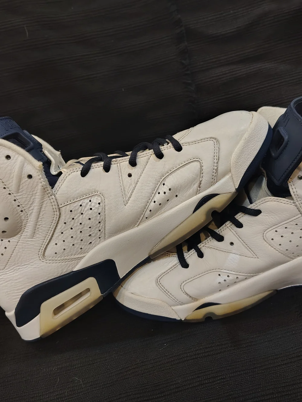 Jordan Retro 6 White Navy Men's Sneakers